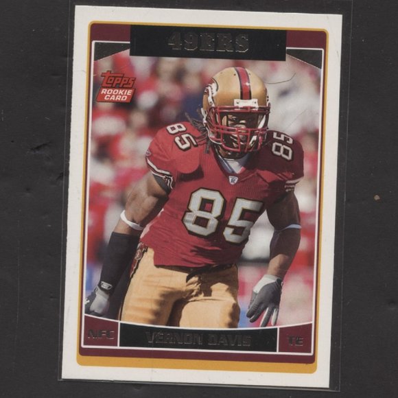 2006 TOPPS FOOTBALL VERNON DAVIS ROOKIE CARD 49ERS - Picture 1 of 1